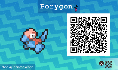 Porygon QR Code for Pokémon Sun and Moon