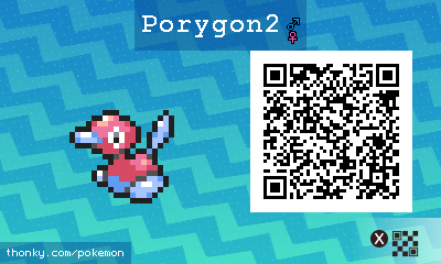 Porygon2 QR Code for Pokémon Sun and Moon