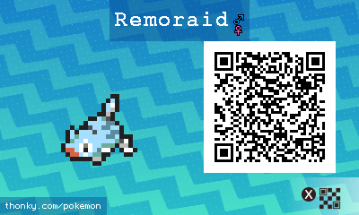Remoraid QR Code for Pokémon Sun and Moon QR Scanner