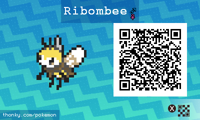Ribombee QR Code for Pokémon Sun and Moon QR Scanner