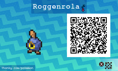Roggenrola QR Code for Pokémon Sun and Moon QR Scanner