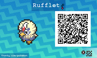Rufflet QR Code for Pokémon Sun and Moon