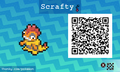 Scrafty QR Code for Pokémon Sun and Moon QR Scanner