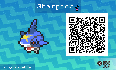 Sharpedo QR Code for Pokémon Sun and Moon QR Scanner
