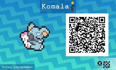 Shiny Komala QR Code for Pokémon Sun and Moon QR Scanner