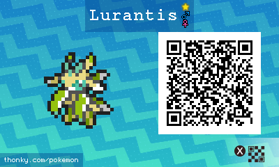 Shiny Lurantis QR Code for Pokémon Sun and Moon QR Scanner