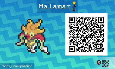 Shiny Malamar QR Code for Pokémon Sun and Moon QR Scanner