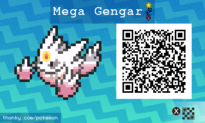 Shiny Mega Gengar QR Code for Pokémon Sun and Moon QR Scanner