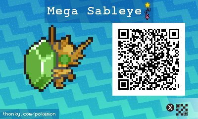 Shiny Mega Sableye QR Code for Pokémon Sun and Moon QR Scanner