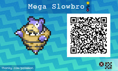 Shiny Mega Slowbro QR Code for Pokémon Sun and Moon QR Scanner