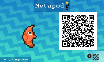 Shiny Metapod QR Code for Pokémon Sun and Moon