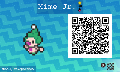 Shiny Mime Jr. QR Code for Pokémon Sun and Moon QR Scanner