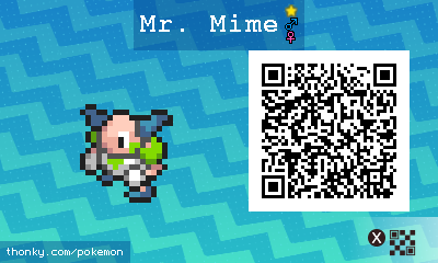 Shiny Mr. Mime QR Code for Pokémon Sun and Moon QR Scanner