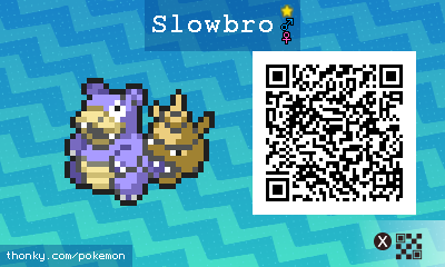 Shiny Slowbro QR Code for Pokémon Sun and Moon QR Scanner