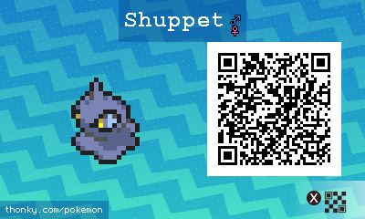 Shuppet QR Code for Pokémon Sun and Moon QR Scanner