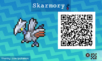 Skarmory QR Code for Pokémon Sun and Moon QR Scanner