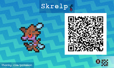 Skrelp QR Code for Pokémon Sun and Moon QR Scanner