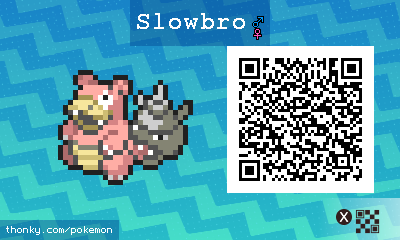 Slowbro QR Code for Pokémon Sun and Moon QR Scanner
