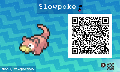 Slowpoke QR Code for Pokémon Sun and Moon
