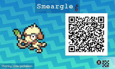 Smeargle QR Code for Pokémon Sun and Moon