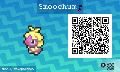 Smoochum QR Code for Pokémon Sun and Moon QR Scanner