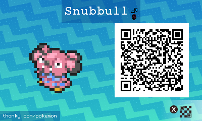 Snubbull QR Code for Pokémon Sun and Moon QR Scanner
