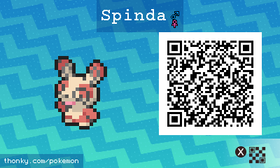 Spinda ♀ QR Code for Pokémon Sun and Moon QR Scanner