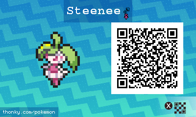 Steenee QR Code for Pokémon Sun and Moon QR Scanner