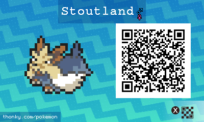 Stoutland QR Code for Pokémon Sun and Moon QR Scanner