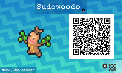 Sudowoodo ♀ QR Code for Pokémon Sun and Moon QR Scanner