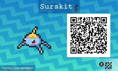 Surskit QR Code for Pokémon Sun and Moon QR Scanner
