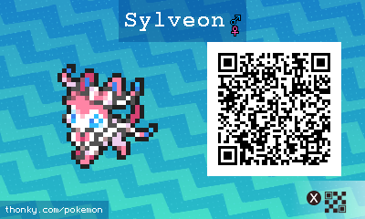 Sylveon QR Code for Pokémon Sun and Moon QR Scanner