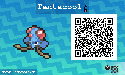 Tentacool QR Code for Pokémon Sun and Moon