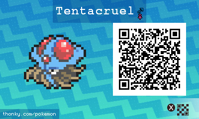 Tentacruel QR Code for Pokémon Sun and Moon
