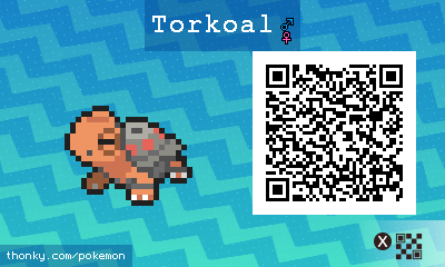Torkoal QR Code for Pokémon Sun and Moon
