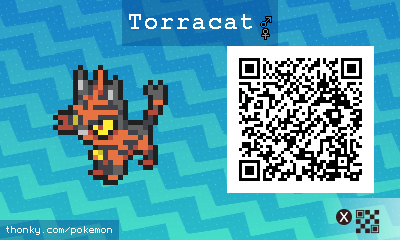 Torracat QR Code for Pokémon Sun and Moon QR Scanner