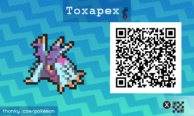 Toxapex QR Code for Pokémon Sun and Moon