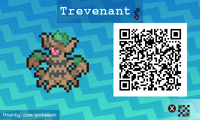 Trevenant QR Code for Pokémon Sun and Moon QR Scanner