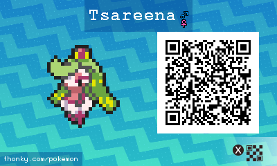 Tsareena QR Code for Pokémon Sun and Moon QR Scanner