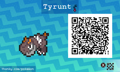 Tyrunt QR Code for Pokémon Sun and Moon QR Scanner