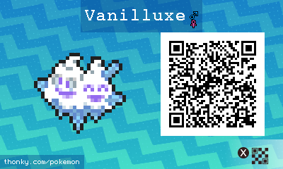 Vanilluxe QR Code for Pokémon Sun and Moon