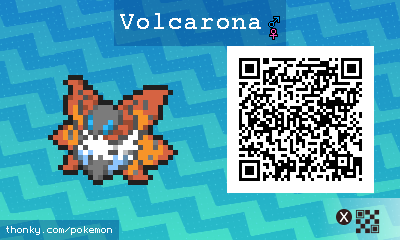 Volcarona QR Code for Pokémon Sun and Moon QR Scanner