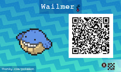 wailmer QR Code for Pokémon Sun and Moon