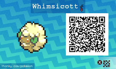 Whimsicott QR Code for Pokémon Sun and Moon QR Scanner
