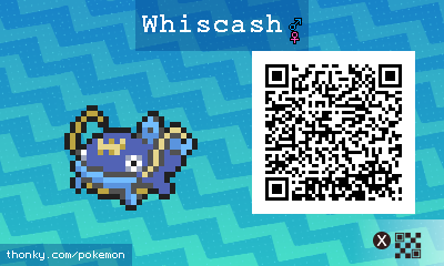 Whiscash QR Code for Pokémon Sun and Moon