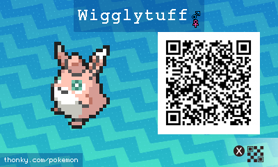 Wigglytuff QR Code for Pokémon Sun and Moon QR Scanner