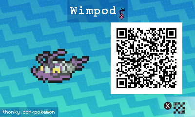 Wimpod QR Code for Pokémon Sun and Moon