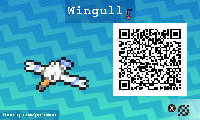 Wingull QR Code for Pokémon Sun and Moon QR Scanner