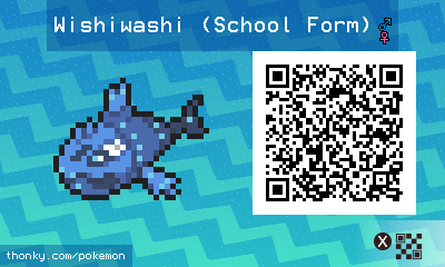 Wishiwashi (School Form) QR Code for Pokémon Sun and Moon QR Scanner