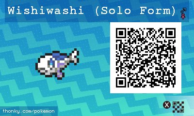 Wishiwashi (Solo Form) QR Code for Pokémon Sun and Moon QR Scanner